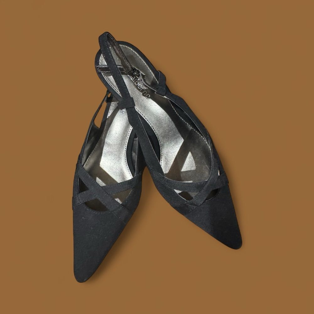 Black Women's Slingback Heels Liz Claiborne size 7